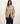 Linen Striped Band Collar Top with Front Slit