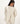 Linen Striped Band Collar Top With Front Slit in Off White & Green